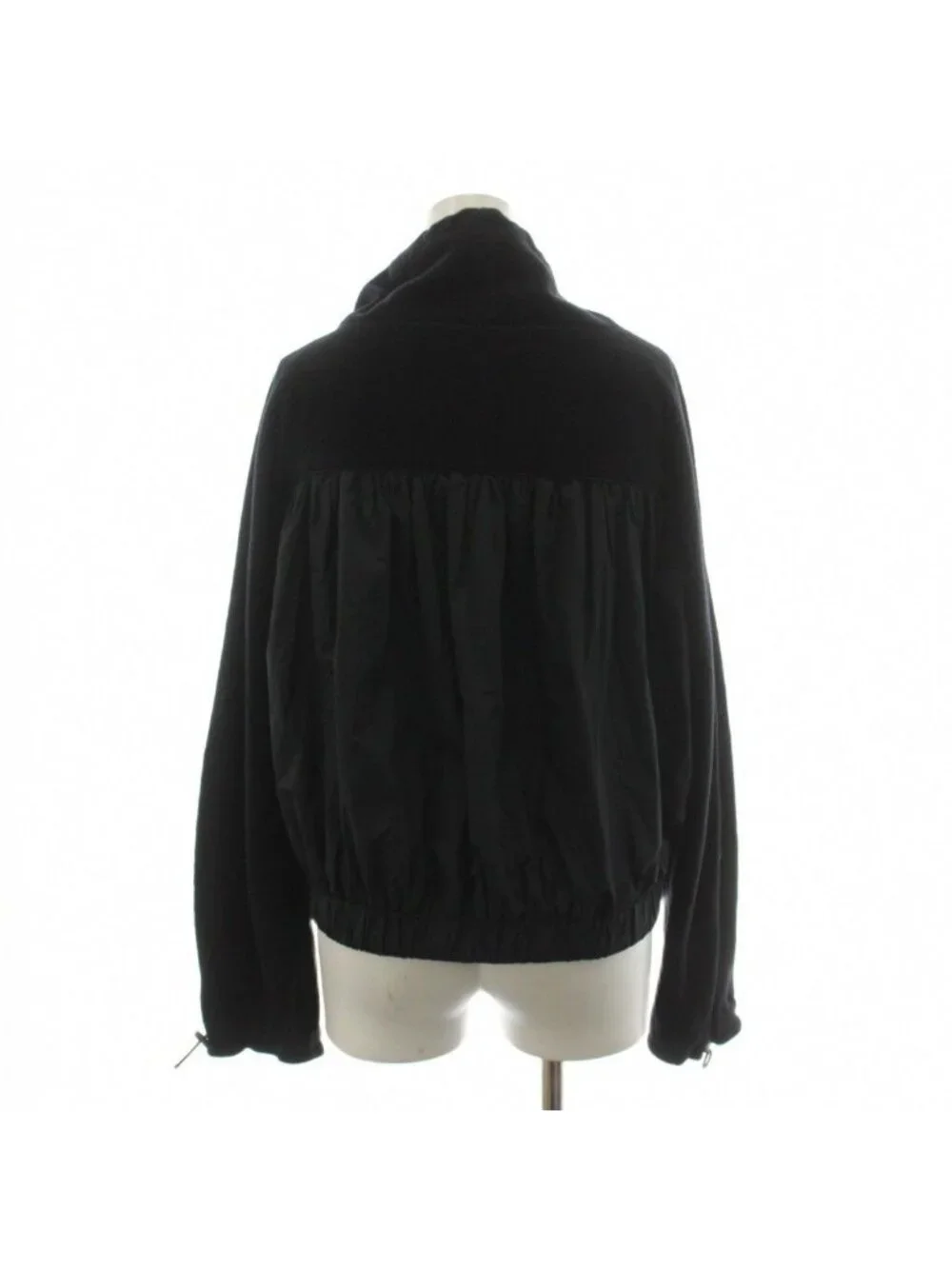 Louis Vuitton Sweatshirt Fleece Paneled High Neck Cashmere Blend Black M
